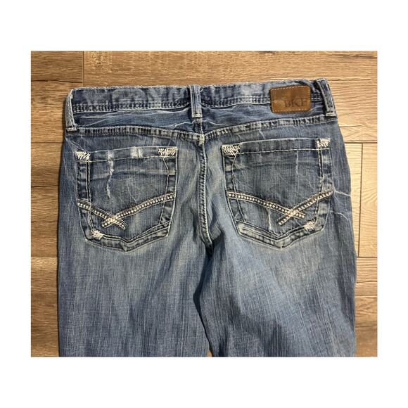 BKE Tyler Straight Jeans Distressed Ripped Size‎ 33R - Picture 6 of 9